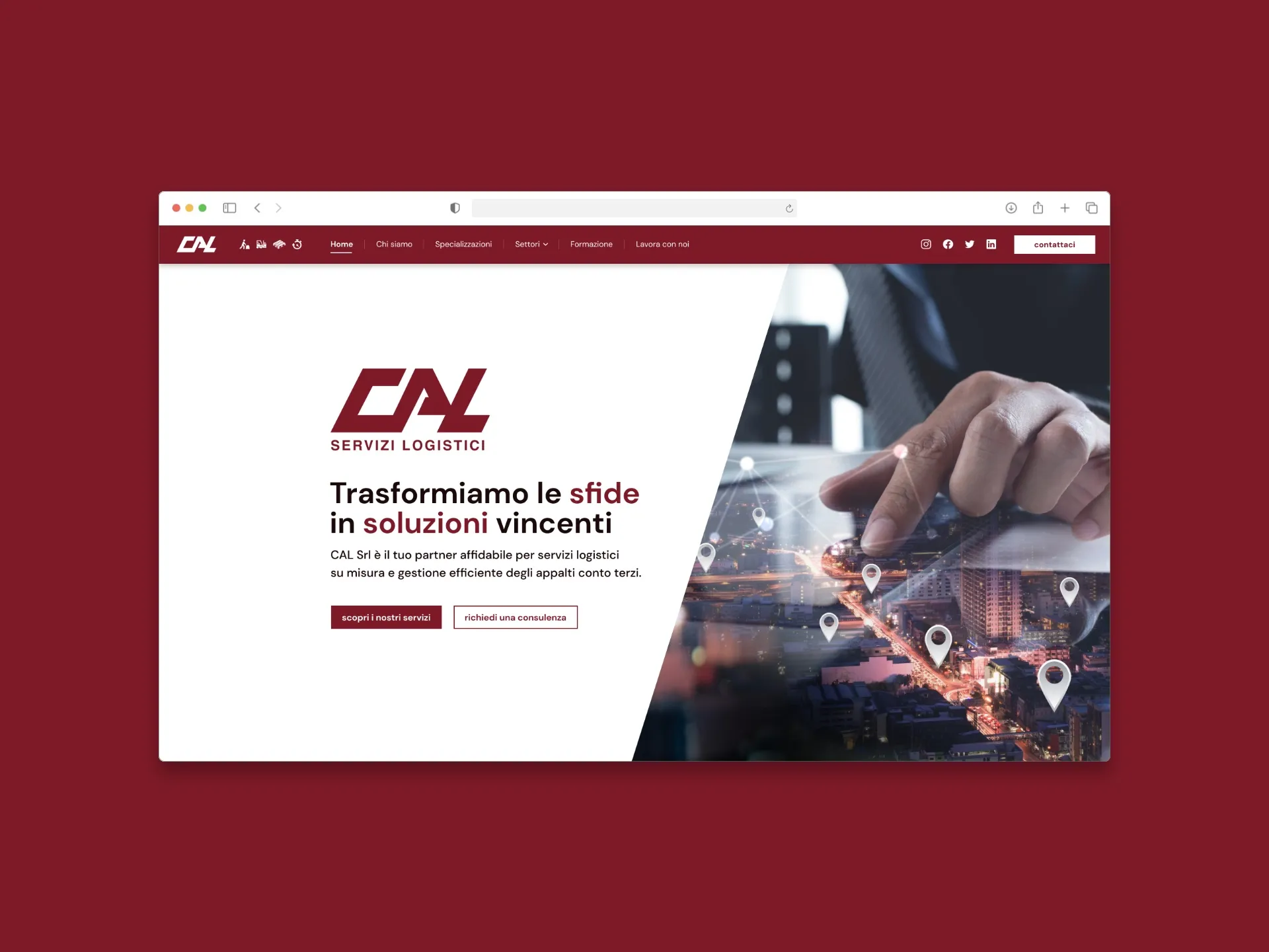 Anteprima del sito CAL Servizi Logistici