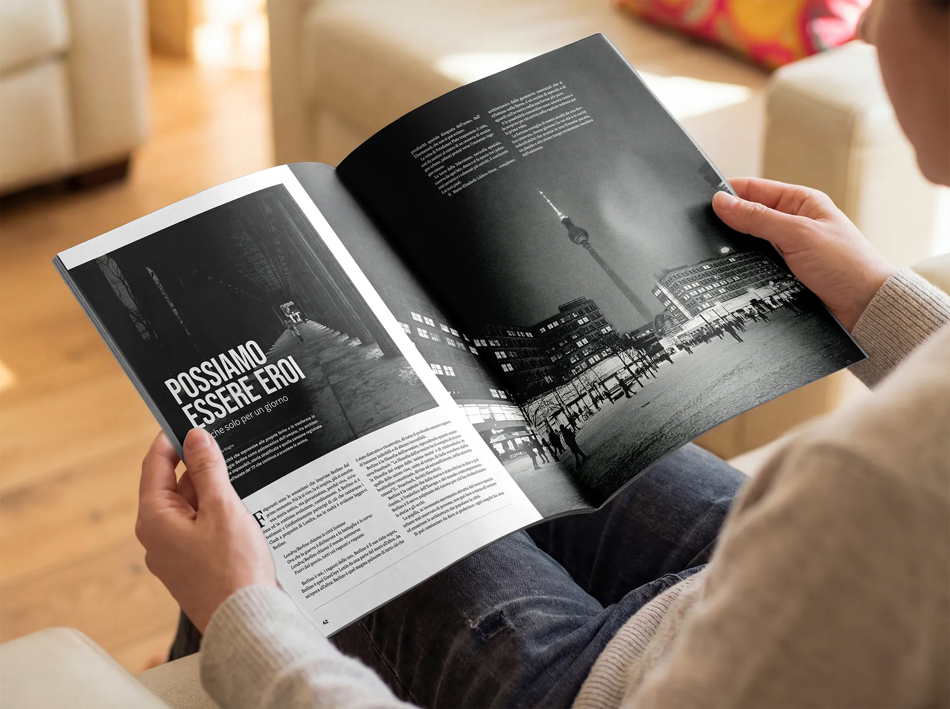 Doppia pagina del magazine CineMoi dedicata a Berlino