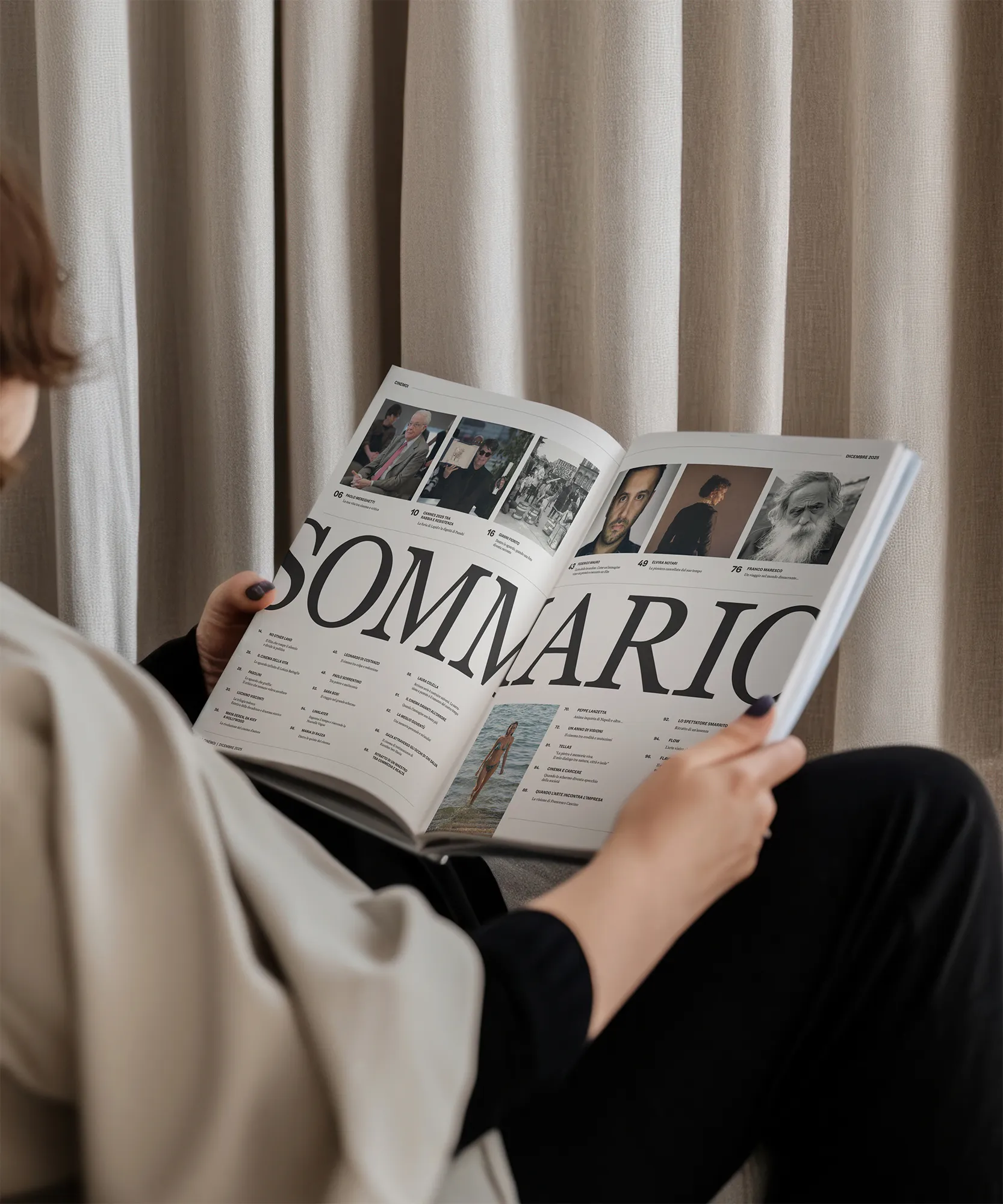 Lettura del sommario del magazine CineMoi